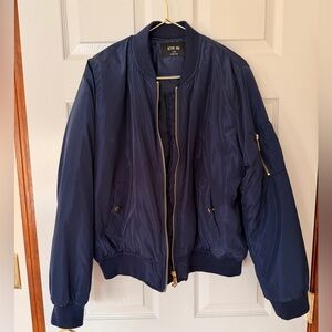 Navy Bomber with Gold Details size L